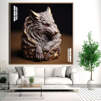 file tranh con giap tuat con cho decor 365