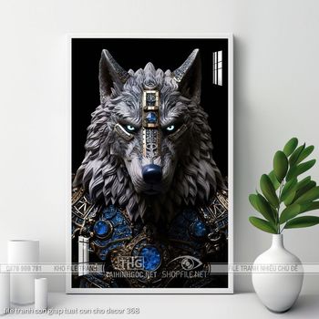 file tranh con giap tuat con cho decor 368