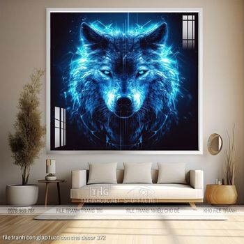 file tranh con giap tuat con cho decor 372