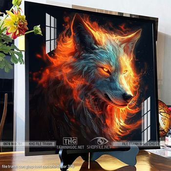 file tranh con giap tuat con cho decor 378