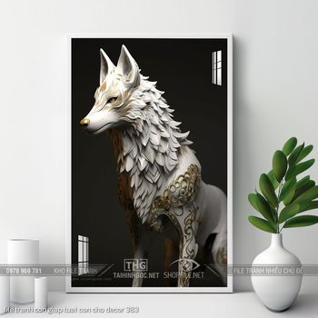 file tranh con giap tuat con cho decor 383