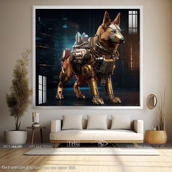 file tranh con giap tuat con cho decor 388