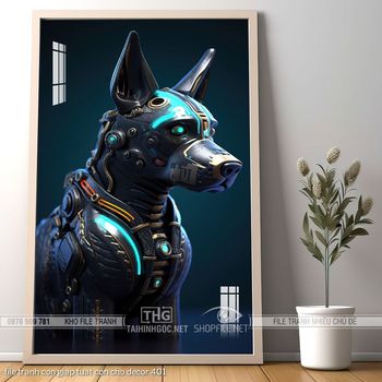 file tranh con giap tuat con cho decor 401