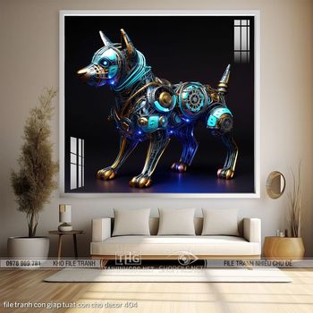 file tranh con giap tuat con cho decor 404