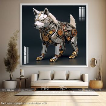 file tranh con giap tuat con cho decor 405