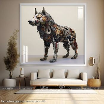 file tranh con giap tuat con cho decor 410