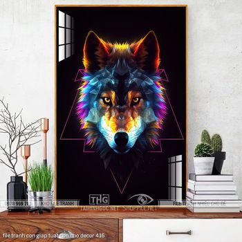 file tranh con giap tuat con cho decor 416