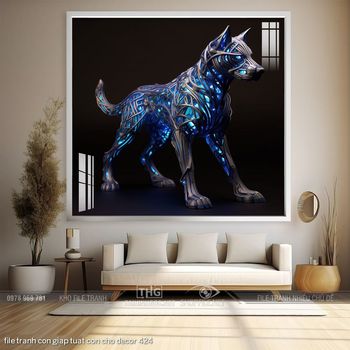 file tranh con giap tuat con cho decor 424