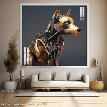 file tranh con giap tuat con cho decor 425