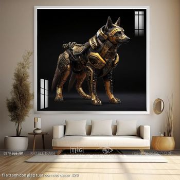 file tranh con giap tuat con cho decor 429