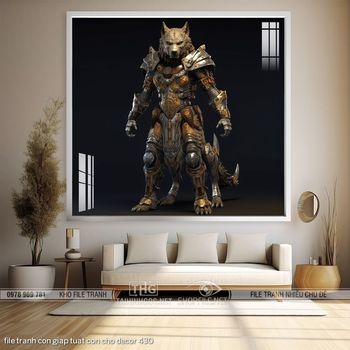 file tranh con giap tuat con cho decor 430