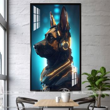 file tranh con giap tuat con cho decor 431