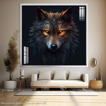 file tranh con giap tuat con cho decor 433