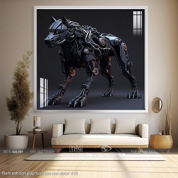 file tranh con giap tuat con cho decor 435