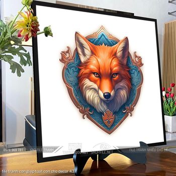 file tranh con giap tuat con cho decor 437