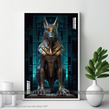 file tranh con giap tuat con cho decor 447