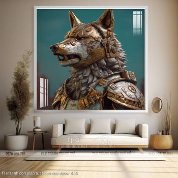 file tranh con giap tuat con cho decor 449