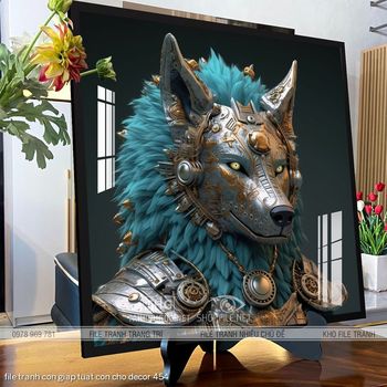 file tranh con giap tuat con cho decor 454