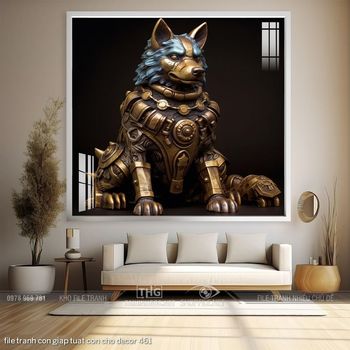 file tranh con giap tuat con cho decor 461