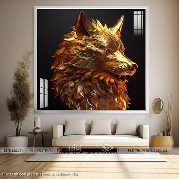 file tranh con giap tuat con cho decor 462