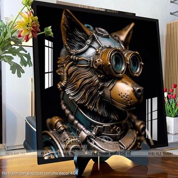 file tranh con giap tuat con cho decor 464