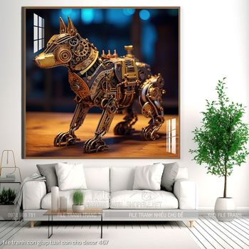 file tranh con giap tuat con cho decor 467