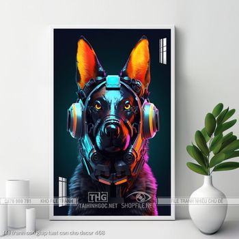 file tranh con giap tuat con cho decor 468