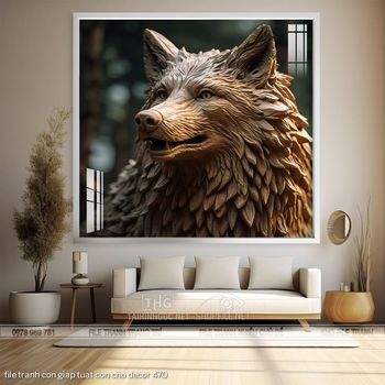 file tranh con giap tuat con cho decor 470