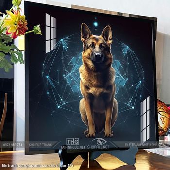 file tranh con giap tuat con cho decor 473