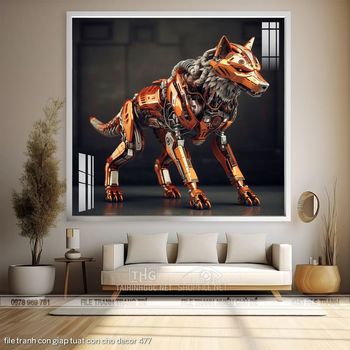 file tranh con giap tuat con cho decor 477