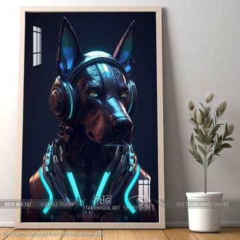 file tranh con giap tuat con cho decor 481