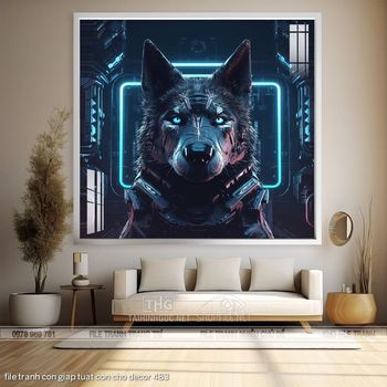 file tranh con giap tuat con cho decor 483