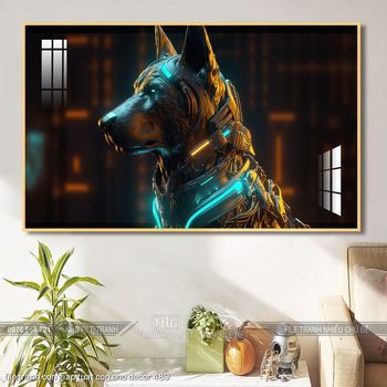 file tranh con giap tuat con cho decor 489