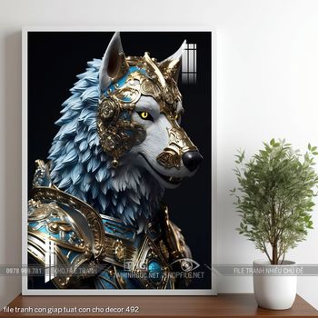 file tranh con giap tuat con cho decor 492