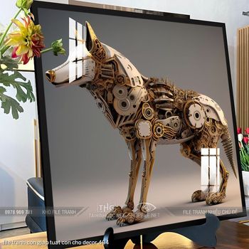 file tranh con giap tuat con cho decor 494