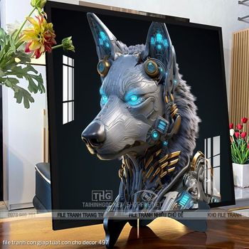 file tranh con giap tuat con cho decor 497