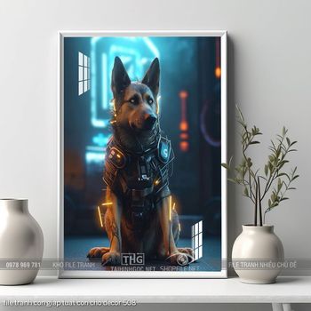 file tranh con giap tuat con cho decor 508