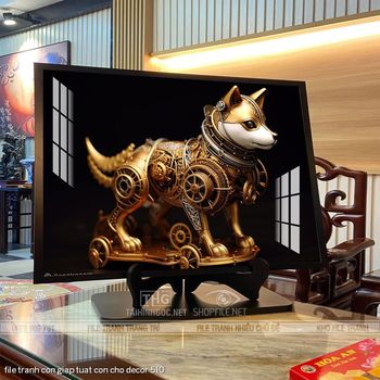 file tranh con giap tuat con cho decor 510