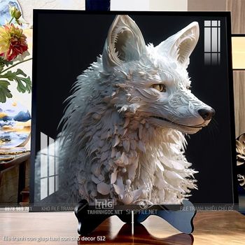 file tranh con giap tuat con cho decor 512