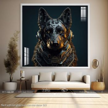 file tranh con giap tuat con cho decor 513