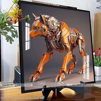 file tranh con giap tuat con cho decor 516