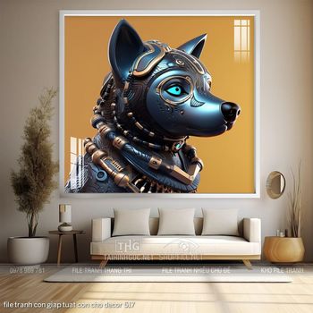 file tranh con giap tuat con cho decor 517