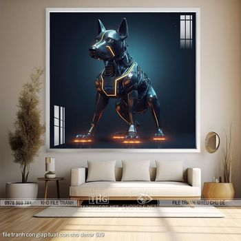 file tranh con giap tuat con cho decor 519