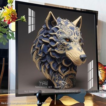 file tranh con giap tuat con cho decor 520