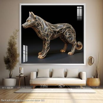 file tranh con giap tuat con cho decor 521