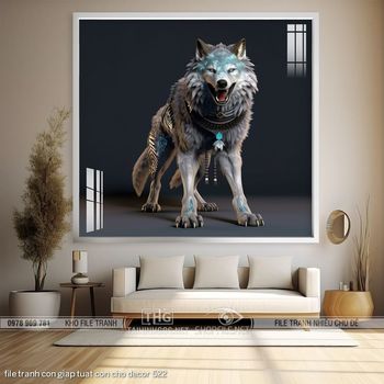 file tranh con giap tuat con cho decor 522