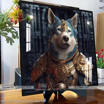 file tranh con giap tuat con cho decor 524