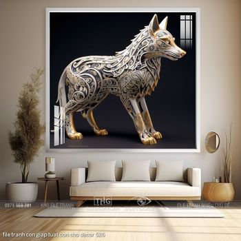 file tranh con giap tuat con cho decor 526