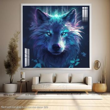 file tranh con giap tuat con cho decor 529