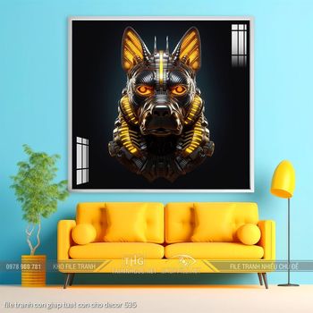 file tranh con giap tuat con cho decor 535